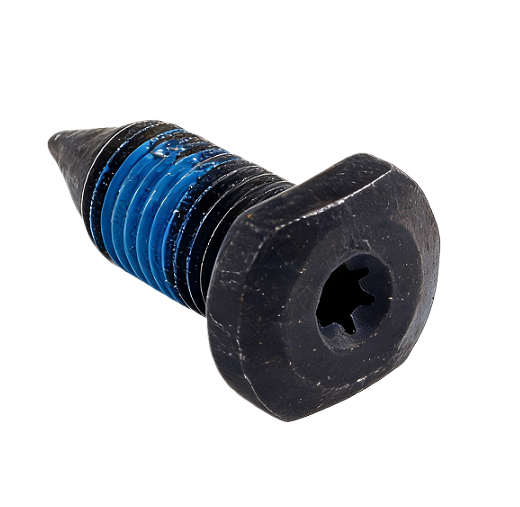 black oxide torx flanged button head self tapping screws with blue nylon patch