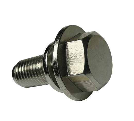 hex head bolt assembly with spring lock washer