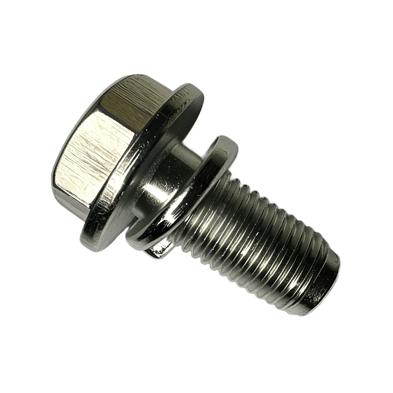 hex head bolt assembly with spring lock washer
