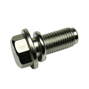 hex head bolt assembly with spring lock washer