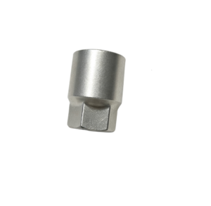 custom aluminum hex flanged step bushing with flat face