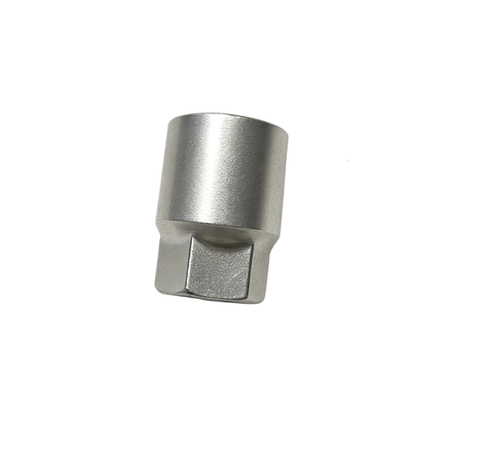 custom aluminum hex flanged step bushing with flat face