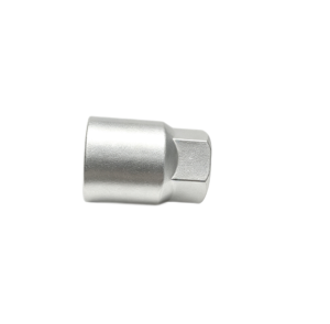 custom aluminum hex flanged step bushing with flat face