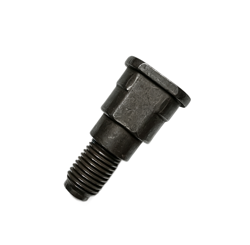 cold formed steel step pin with flat slot for automotive mechanism control
