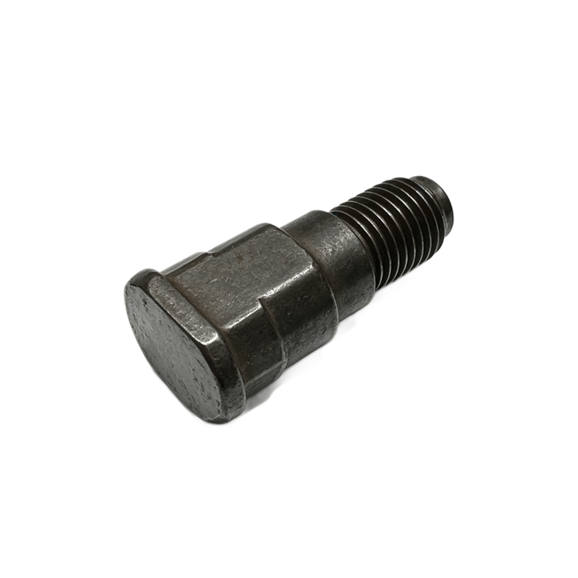 cold formed steel step pin with flat slot for automotive mechanism control
